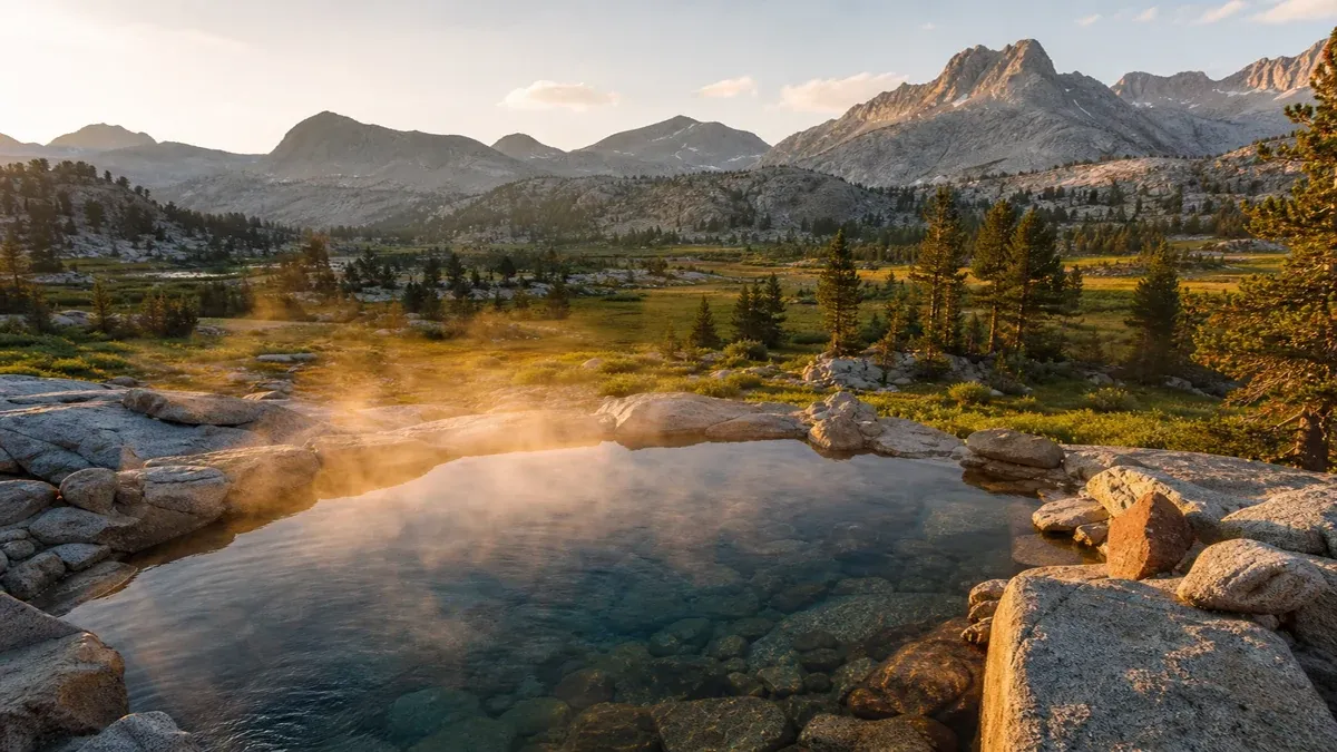 Mountain Springs geothermal travel guide illustration